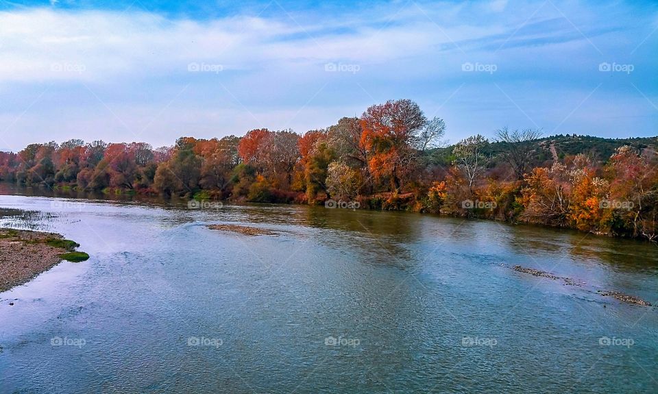 River Vardar in autumn