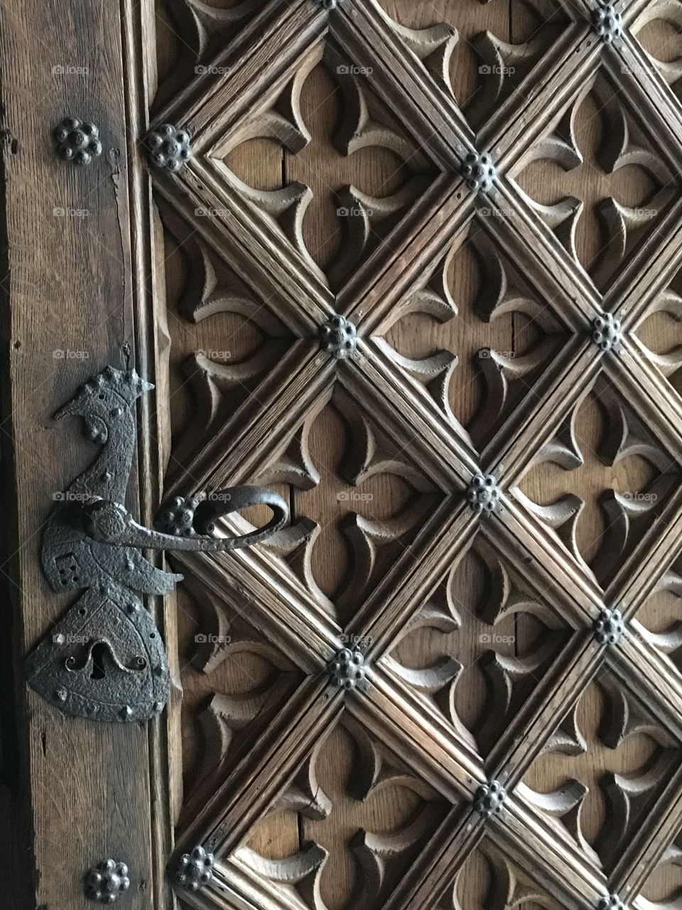 Intricate door at Marlbork Castle - Poland