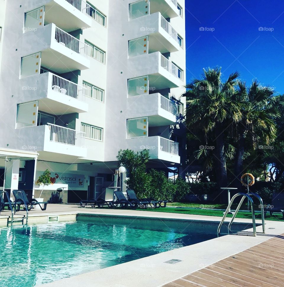 Chilling by the pool 