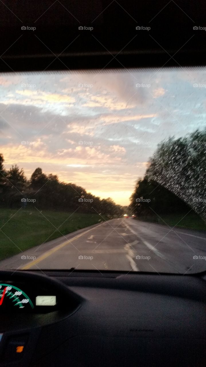 Sunset on the Turnpike. I captured this beautiful sunset on the Pennsylvania Turnpike.