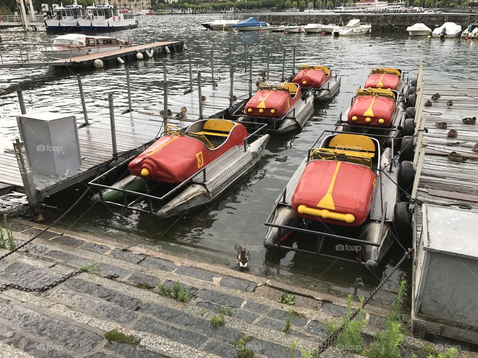Paddle boats on Lake Como