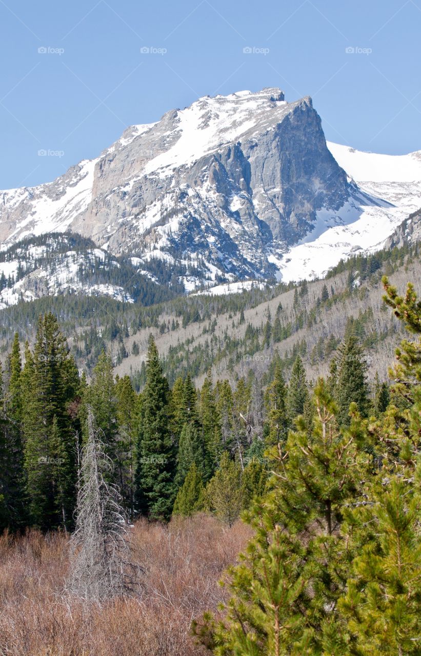 Beautiful view of snowy mountains