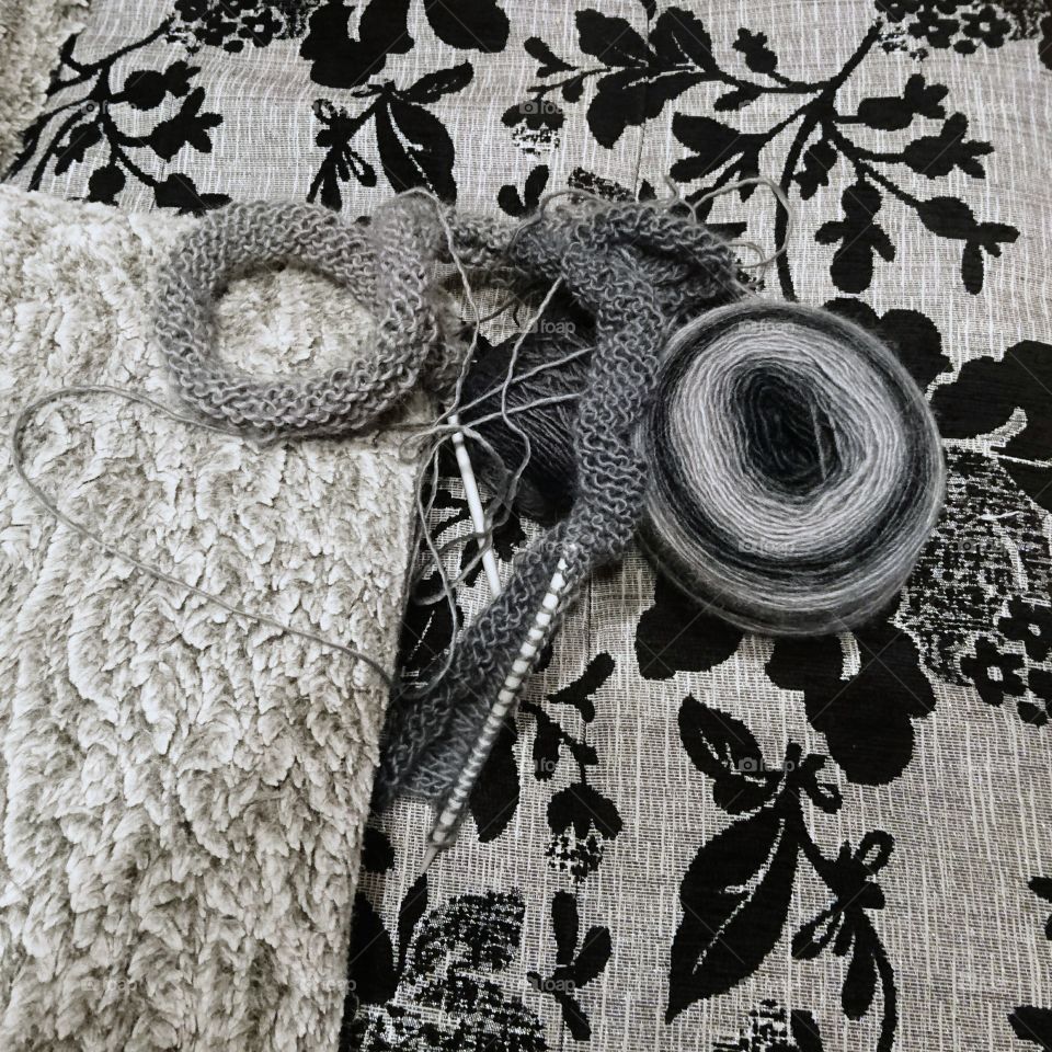 activity for long winter evening- knitting