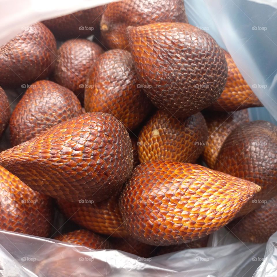 Salacca zalacca is a type of palm fruit commonly eaten