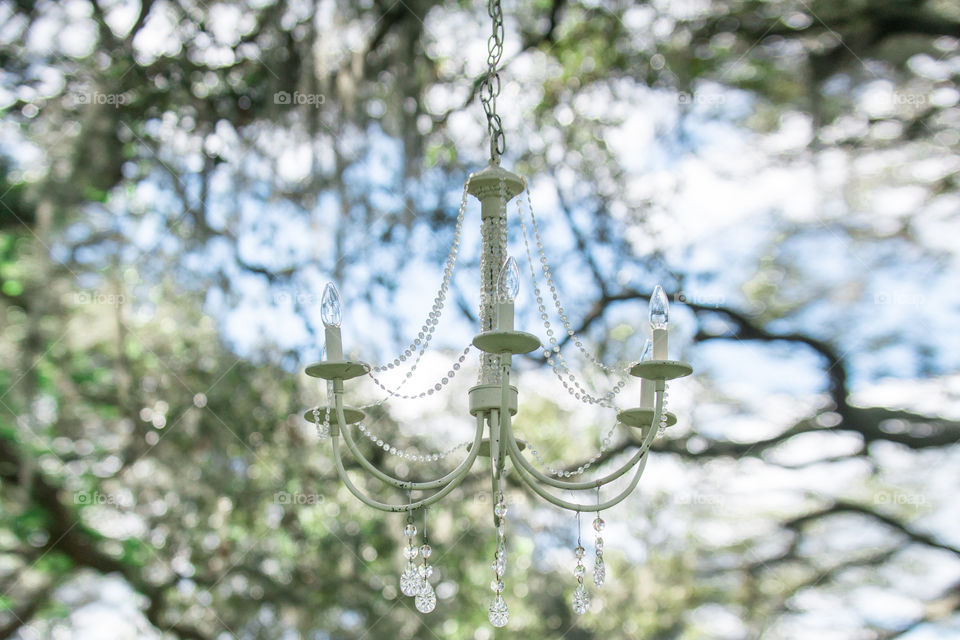 Hanging Chandelier in park