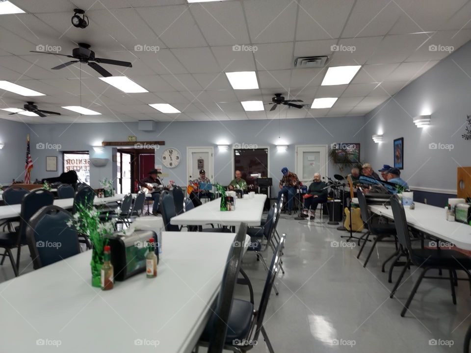 first pic with my new phone Galaxy A42 of our band that plays every Tuesday at the senior center.