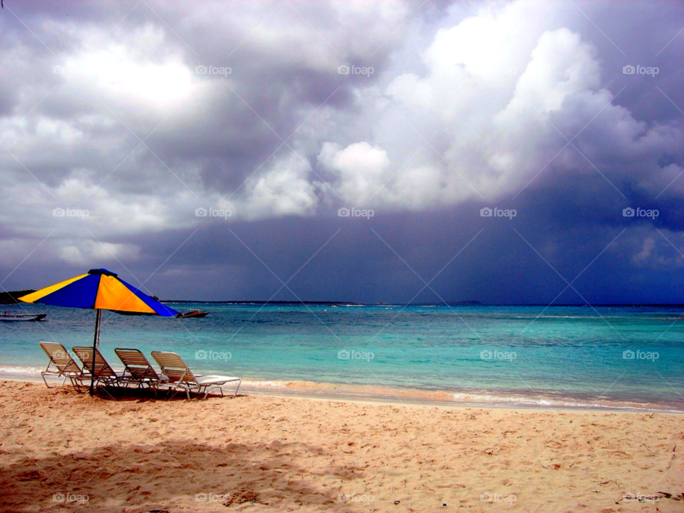 beach ocean happy clouds by krispett