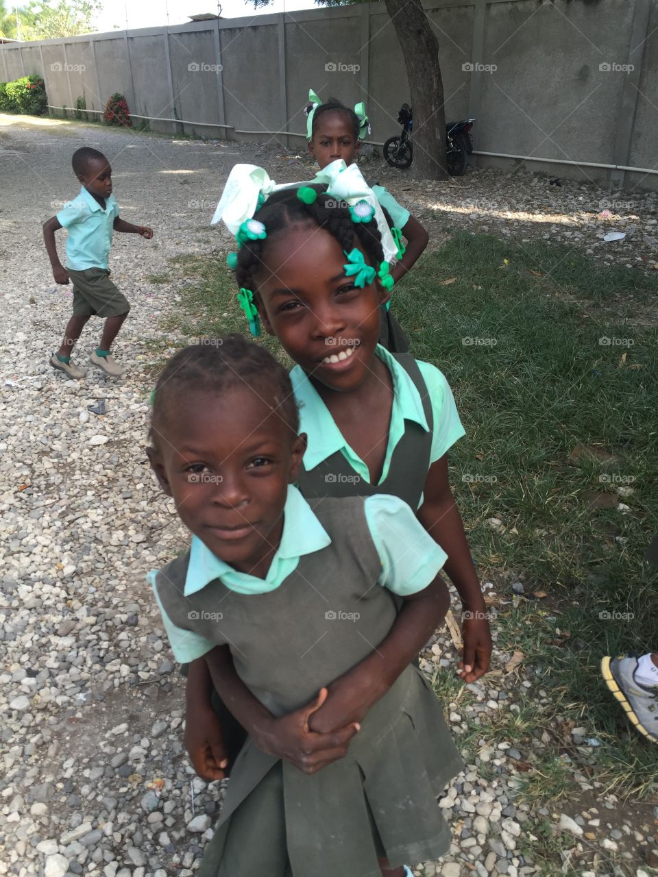 Haitian school children 