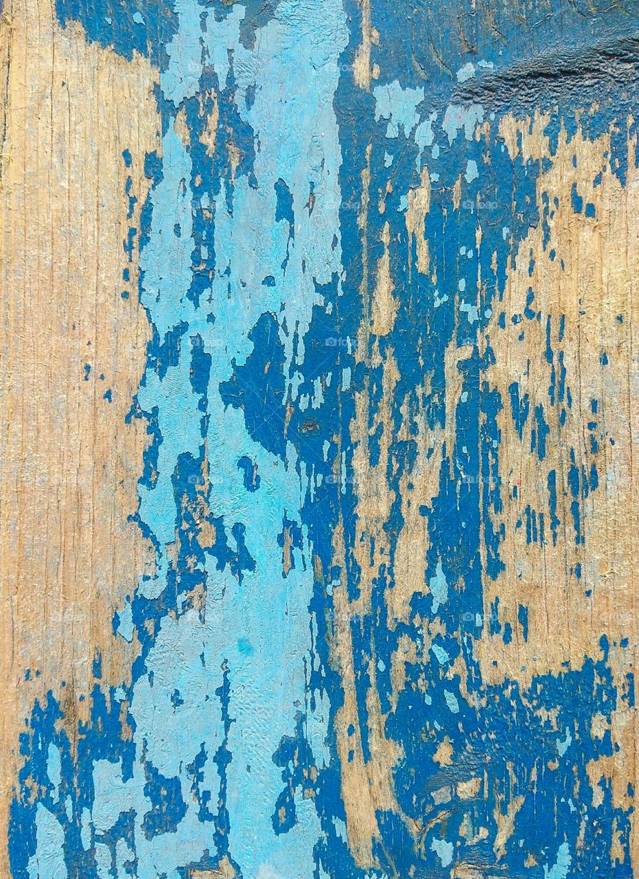 old painted wooden bench