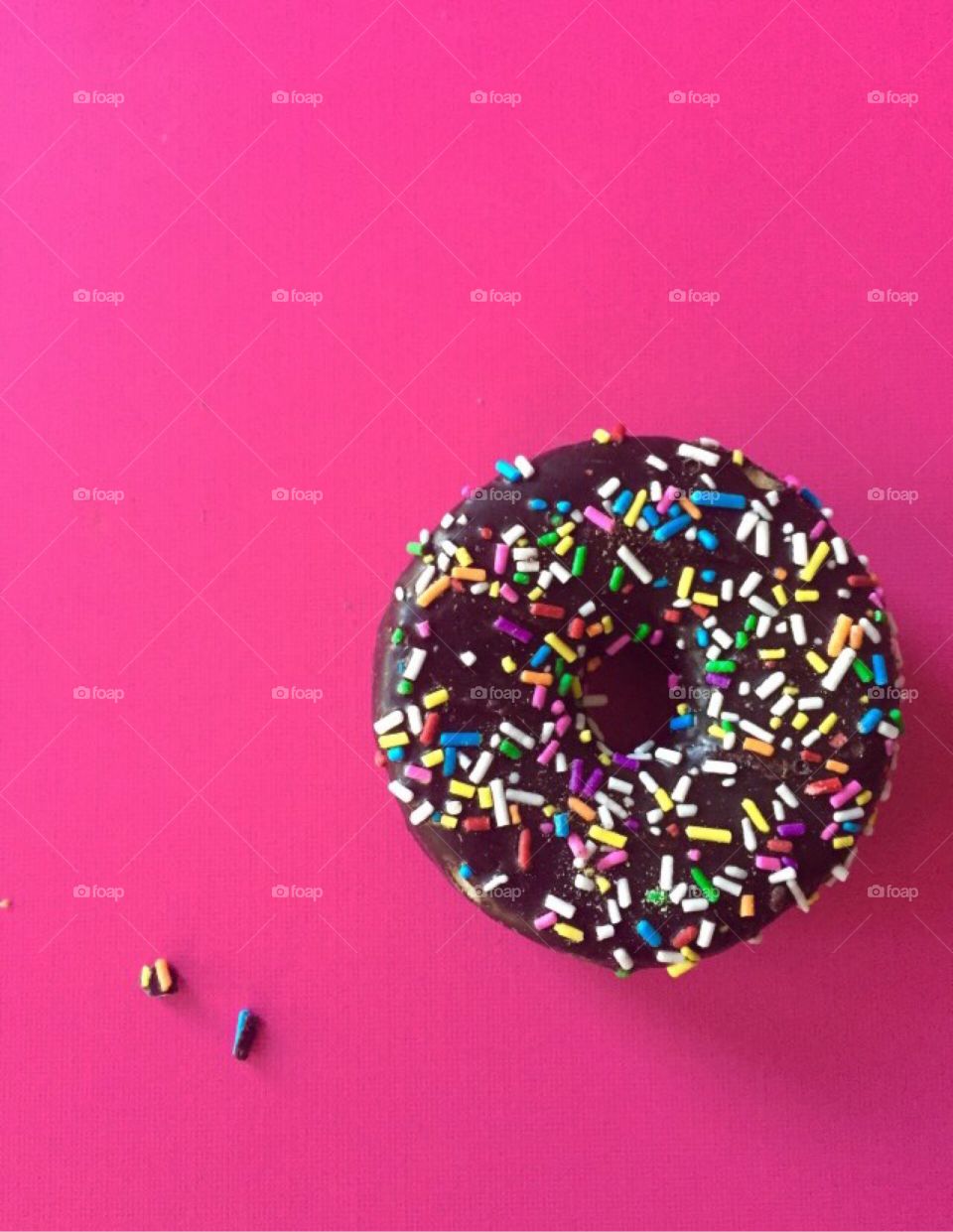 Sprinkle Donut on Pink