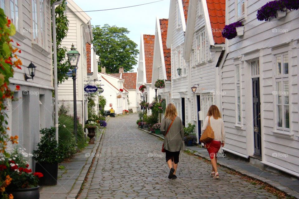 Old town of Stavanger, Norway. The old part of Stavanger, Norway