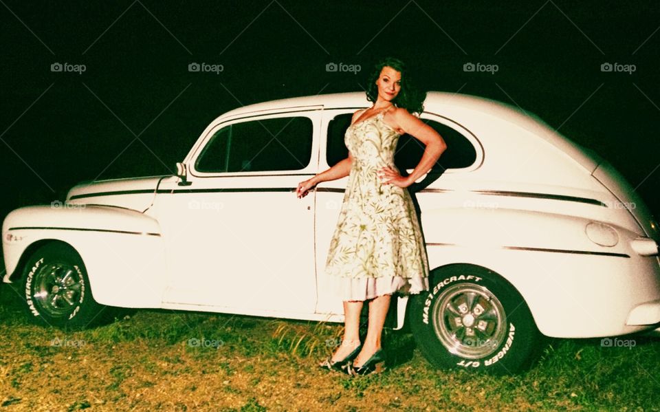Pin up with Classic Car