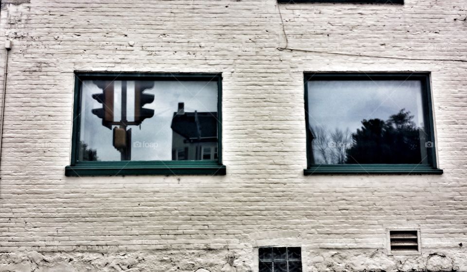 Cream City Brick. Reflections in Windows