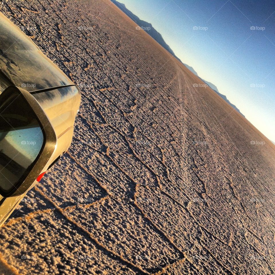 Uyuni Way. Rolling rolling across Uyuni salt desert. 