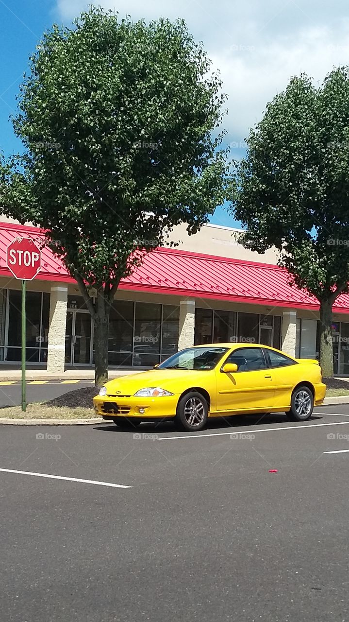 yellow car