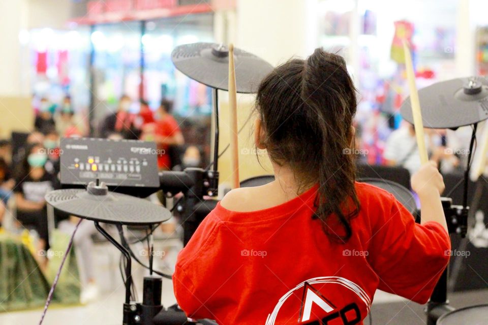 Playing Instrument Drum