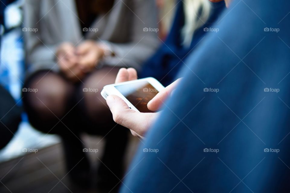 Female using smartphone 
