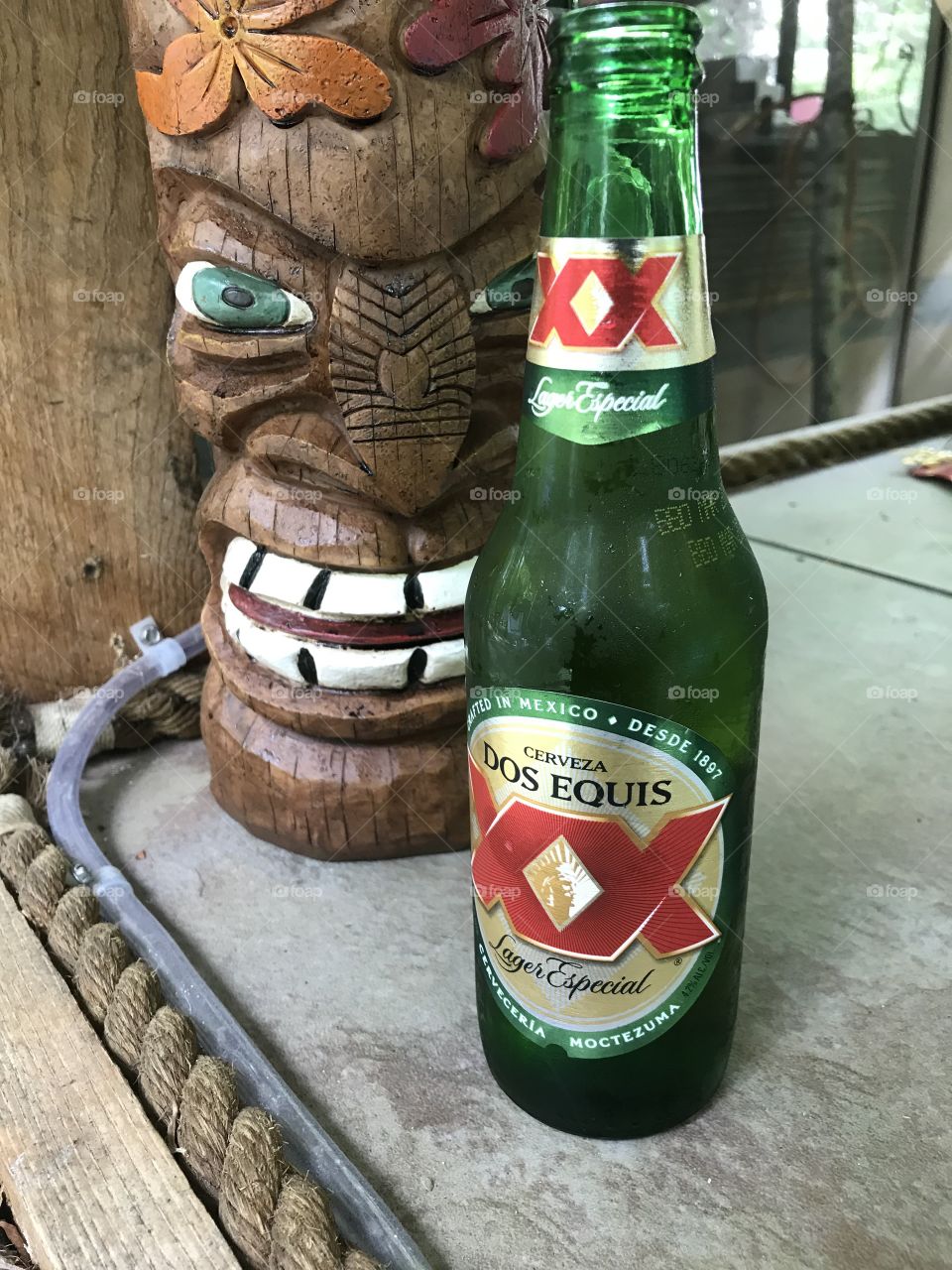 Did equis at the tiki bar