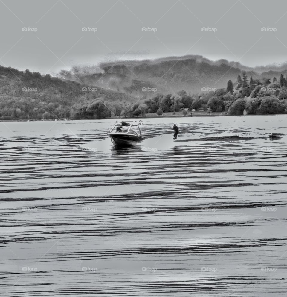 water skiing on Windermere