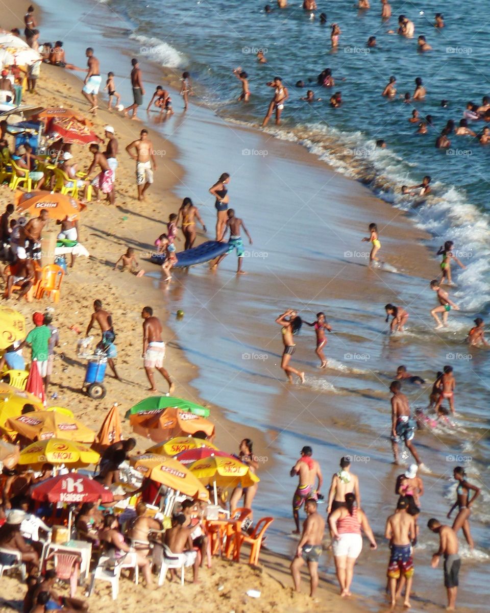 on the beach at Salvador de bahia