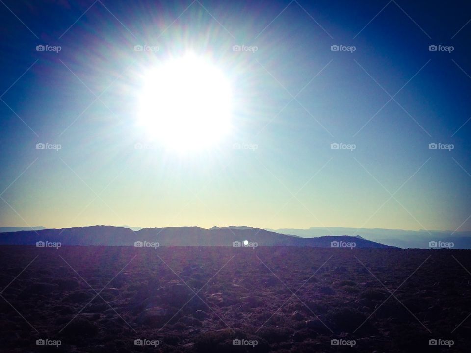 Bright bright bright sun. Sunny day on top of mount wellington, hobart