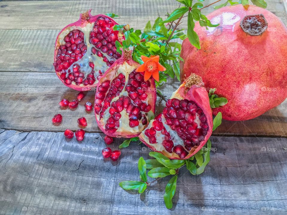 Pomegranate fruits 