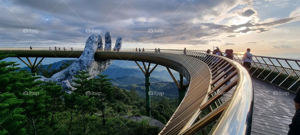 Golden Bridge. Bana Hills, Da Nang, Vietnam