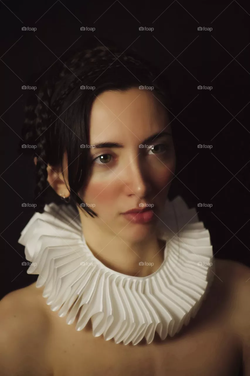 Dreamy portrait of renaissance girl