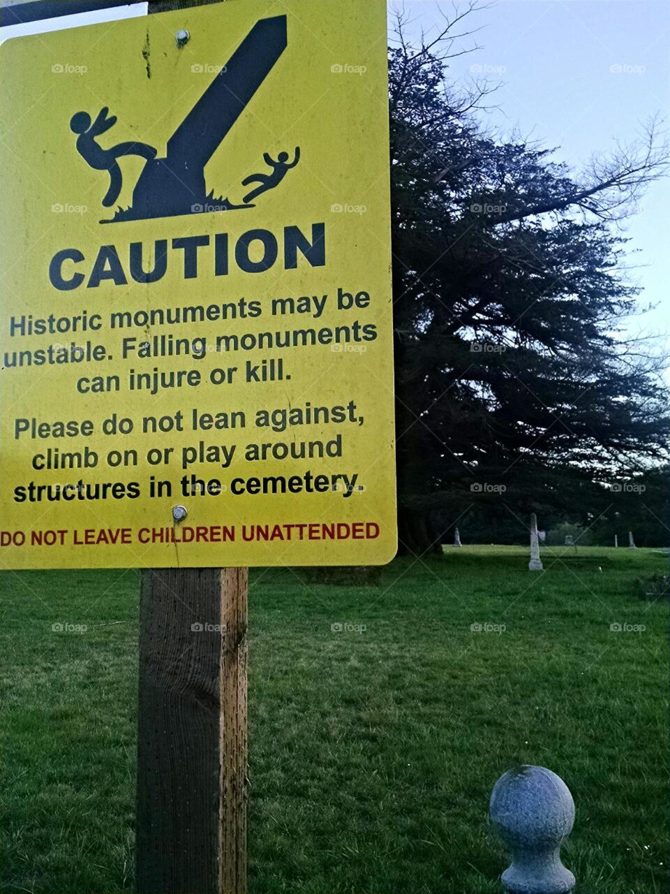 cemetery warning