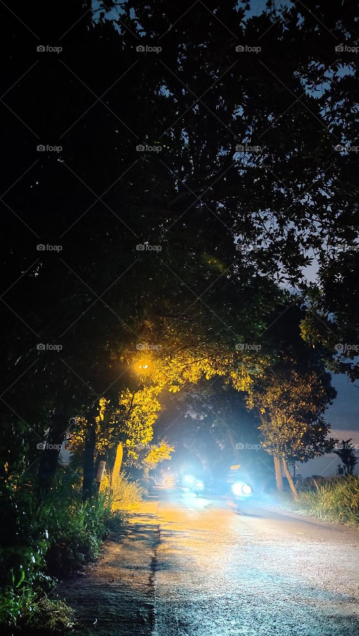 area jalan yang ada lampu