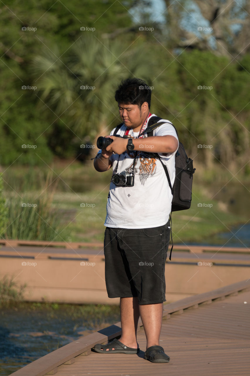 Photographer in the park 