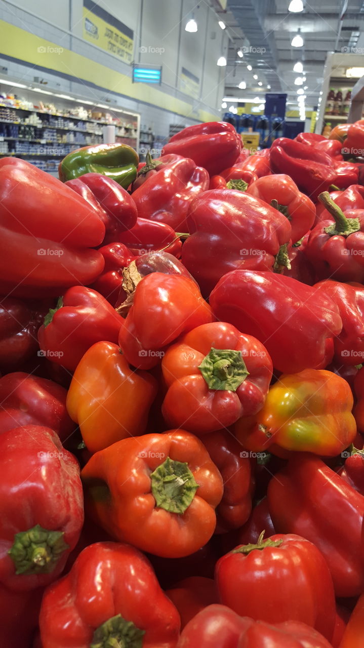 Market, Pepper, Vegetable, Food, Supermarket