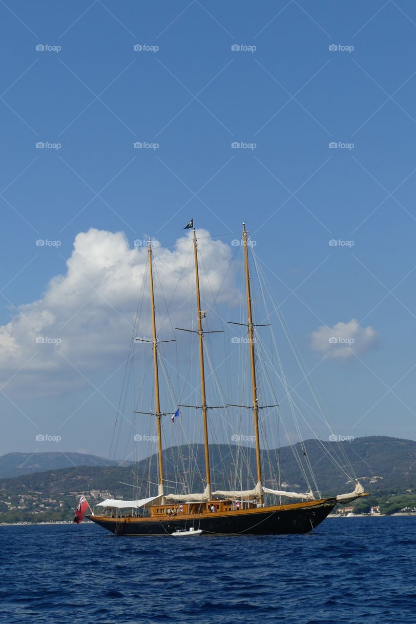 Wood boat on St Tropez 