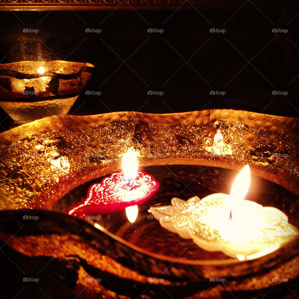 Diwali floating candles