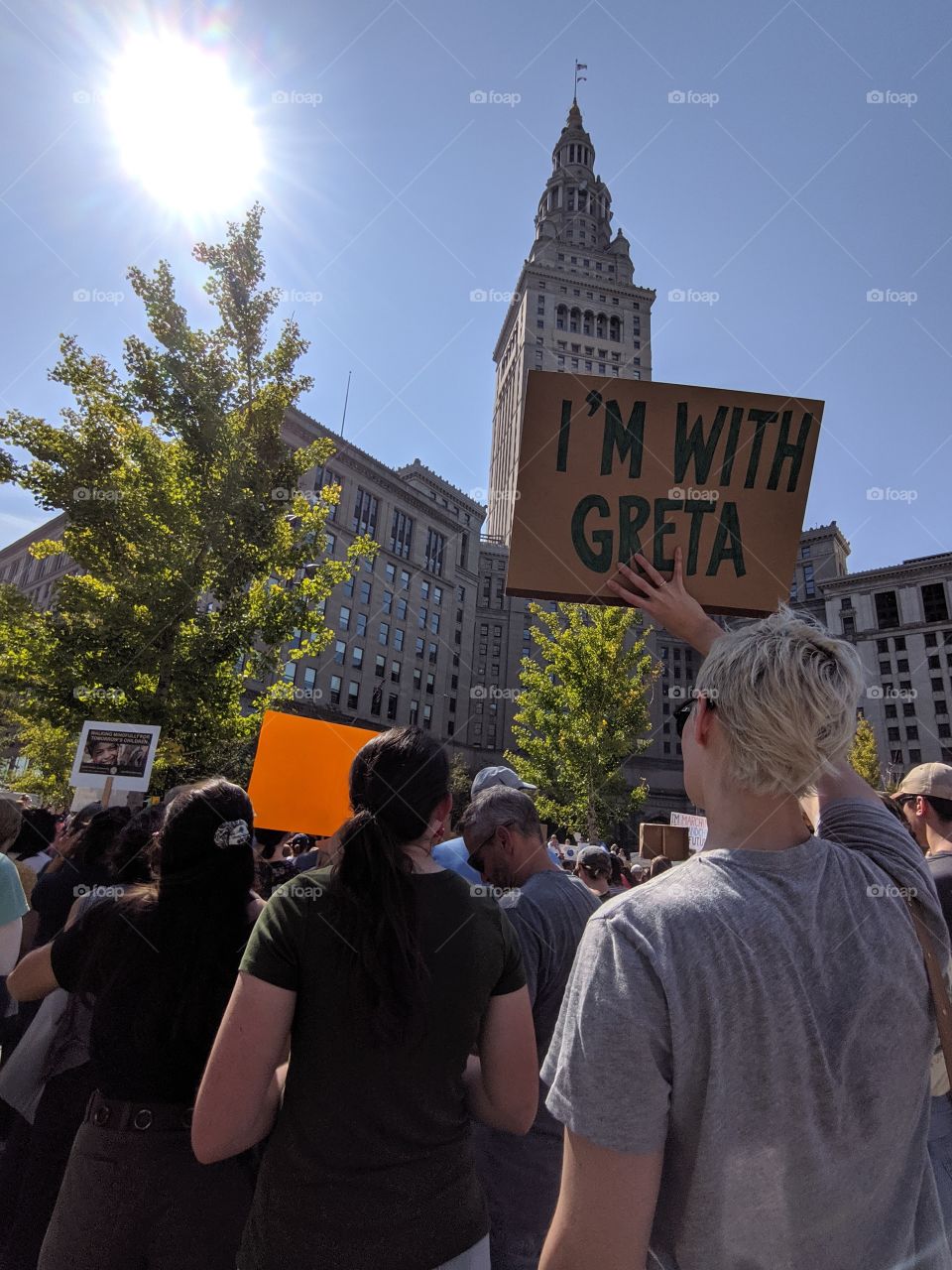 Strikers in Cleveland, Ohio for the Climate Strike
