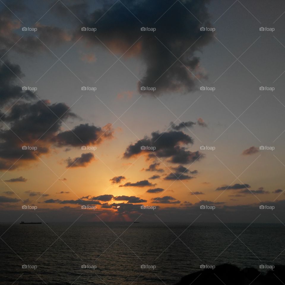 Sunset, Water, Beach, Ocean, Dawn