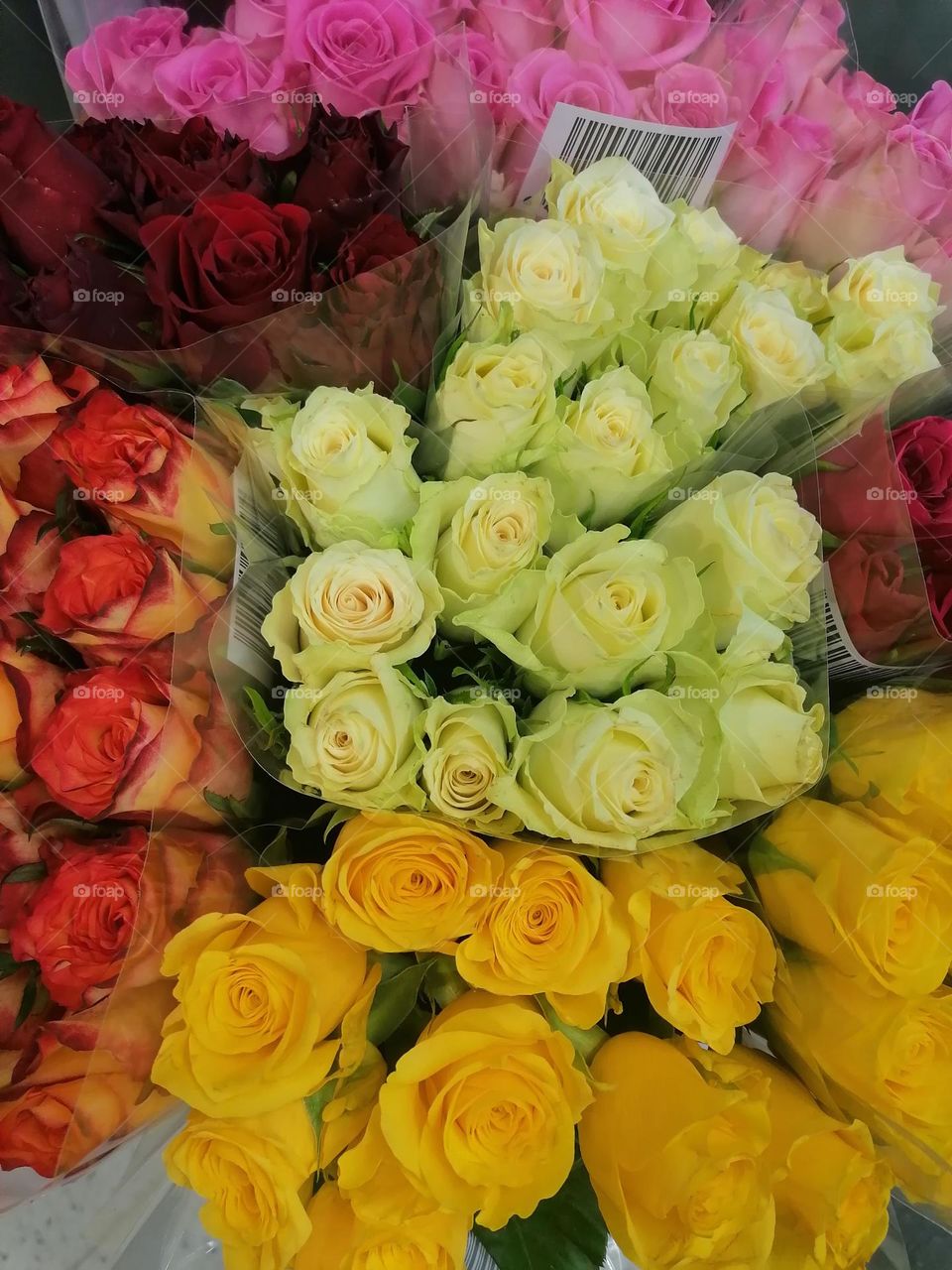 A bouquet of flowers for sale in the shop.
