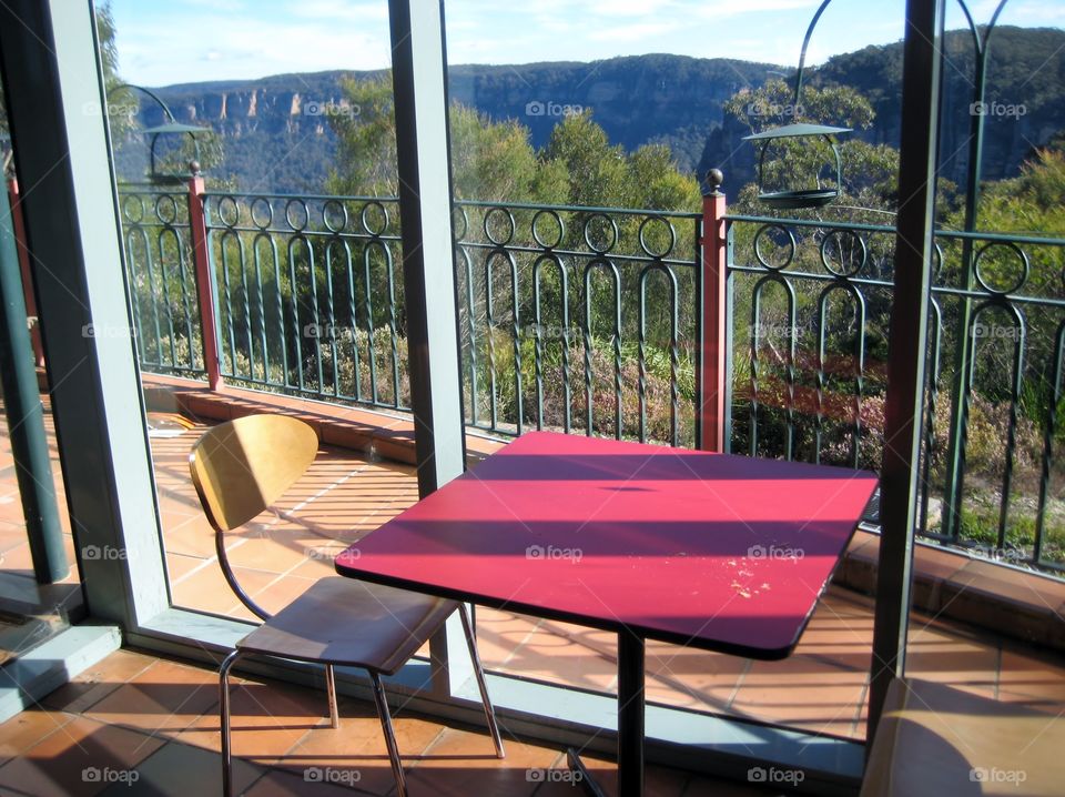 Dining with a View. Overlooking the Blue Mountains