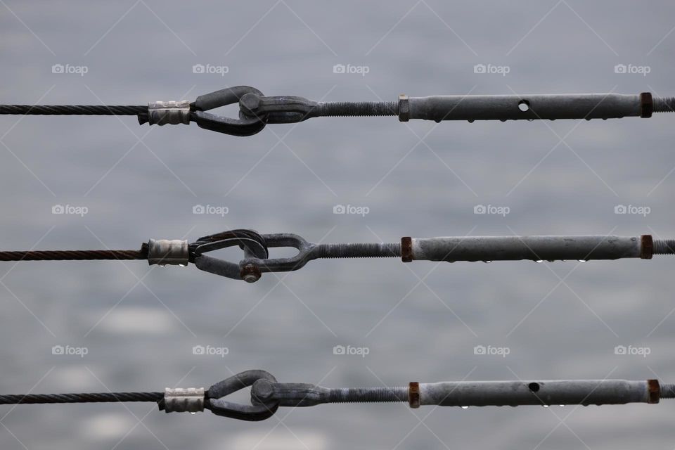 metallic fence closeup 