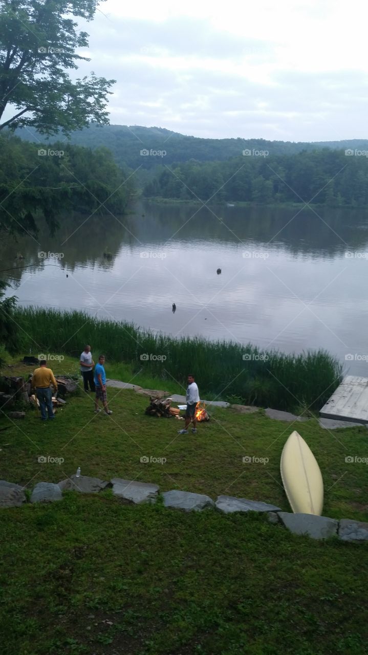 On the trail. I was on top of hill looking at scenery