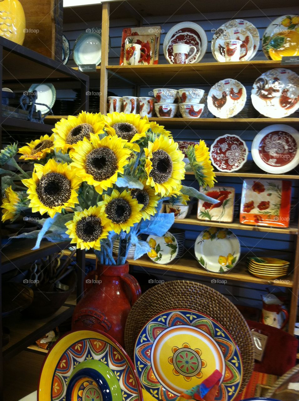 Sunflowers  on the table . Home decoration at Pier 1 Imports 