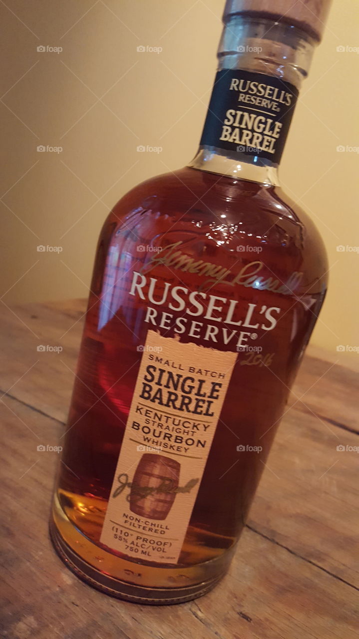 Signed Russell's Reserve Bourbon Whiskey