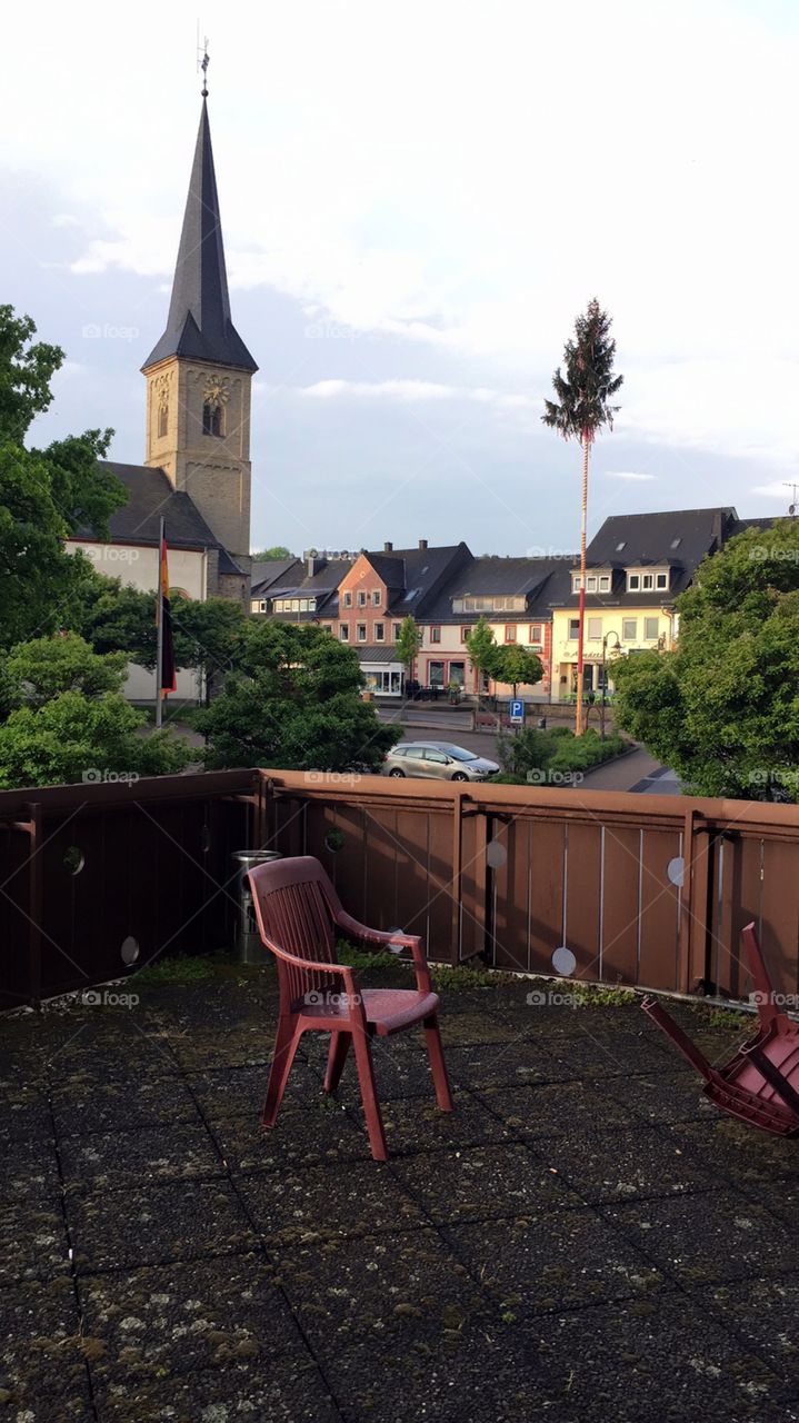 Roof top view. Morbach, Germany