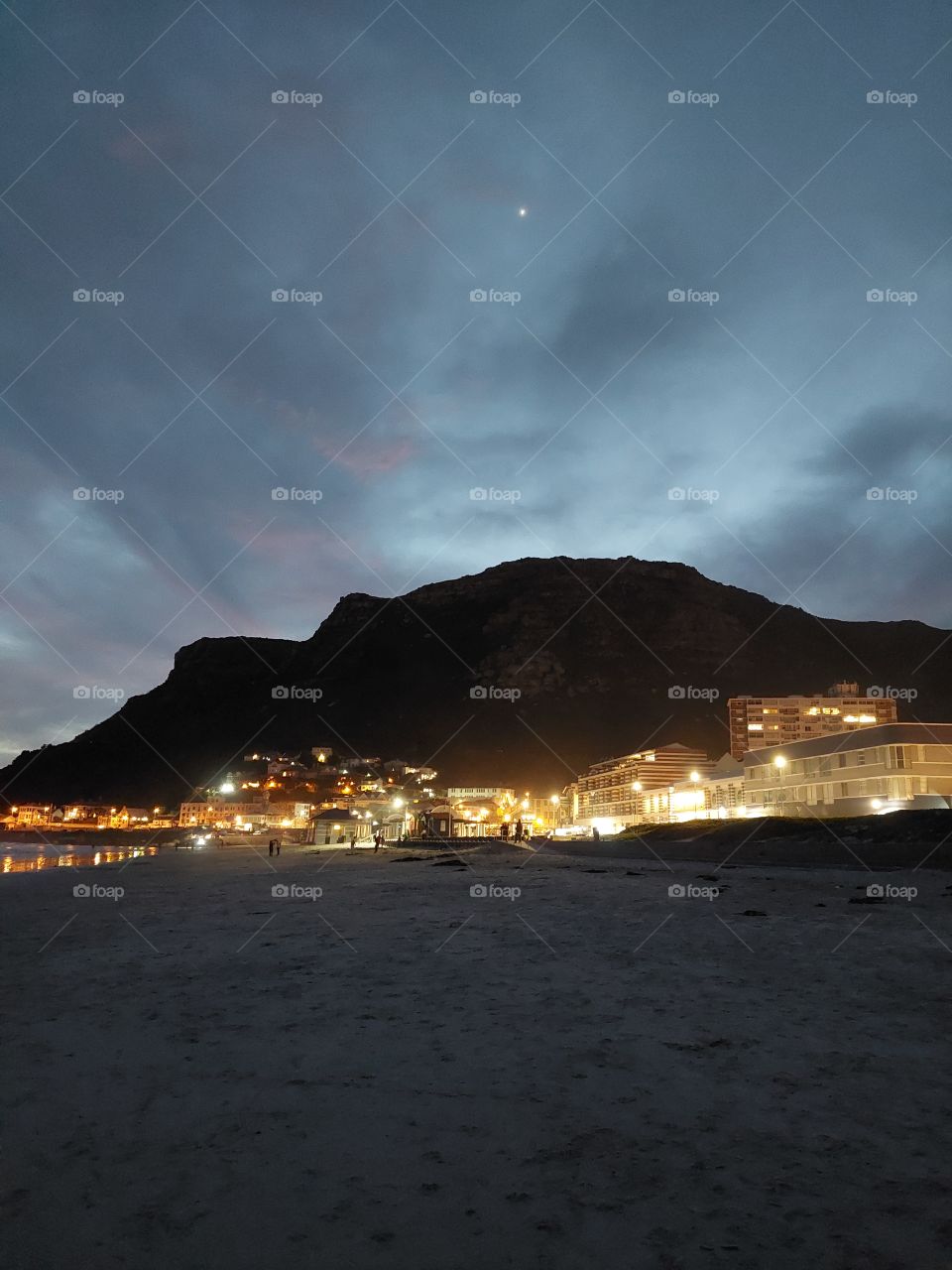Evening beach stroll