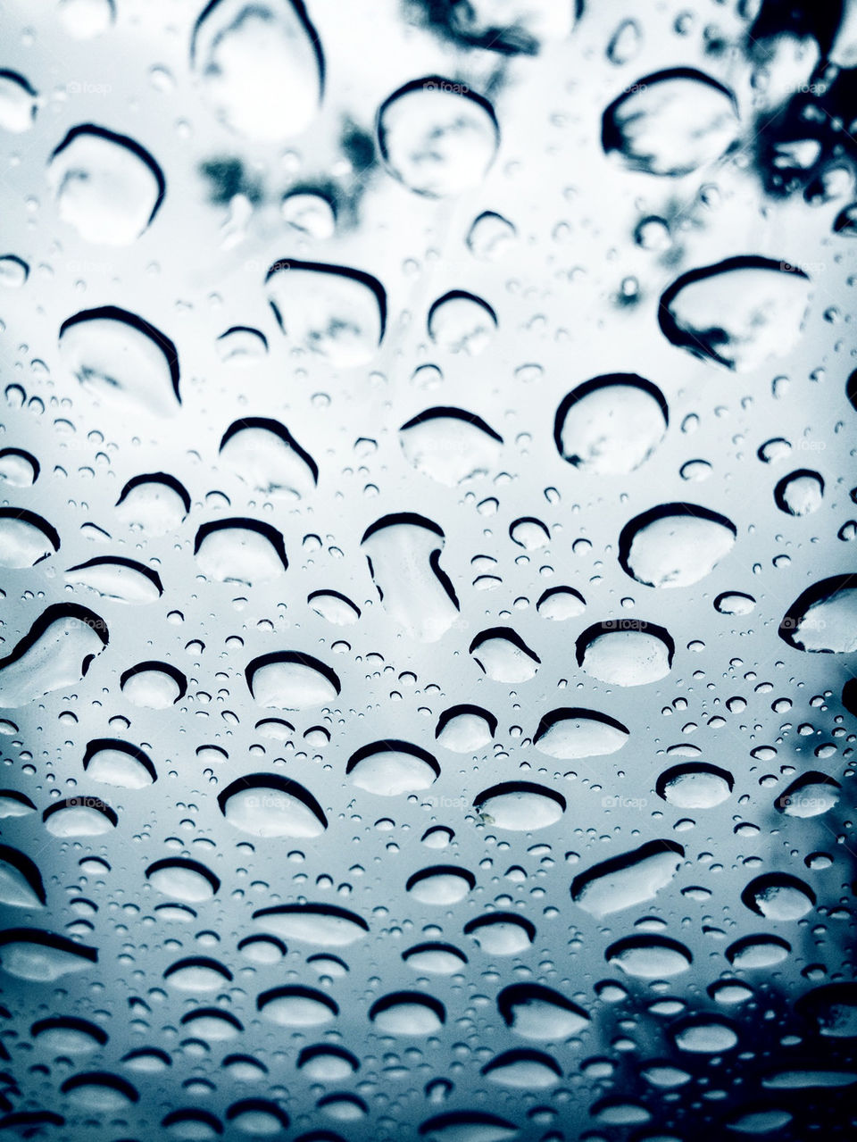 Water drop on glass