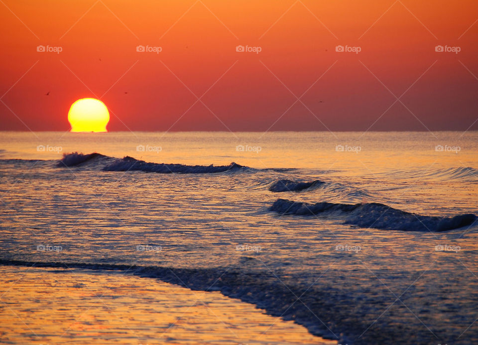 beach sunset by wme