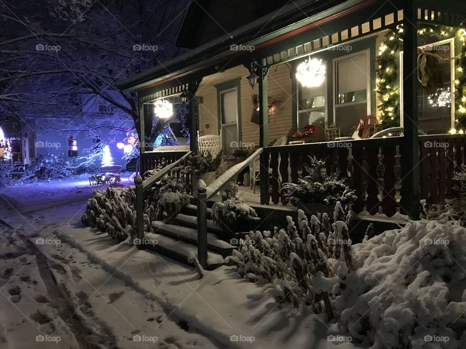 Snowstorm at home in Wisconsin 