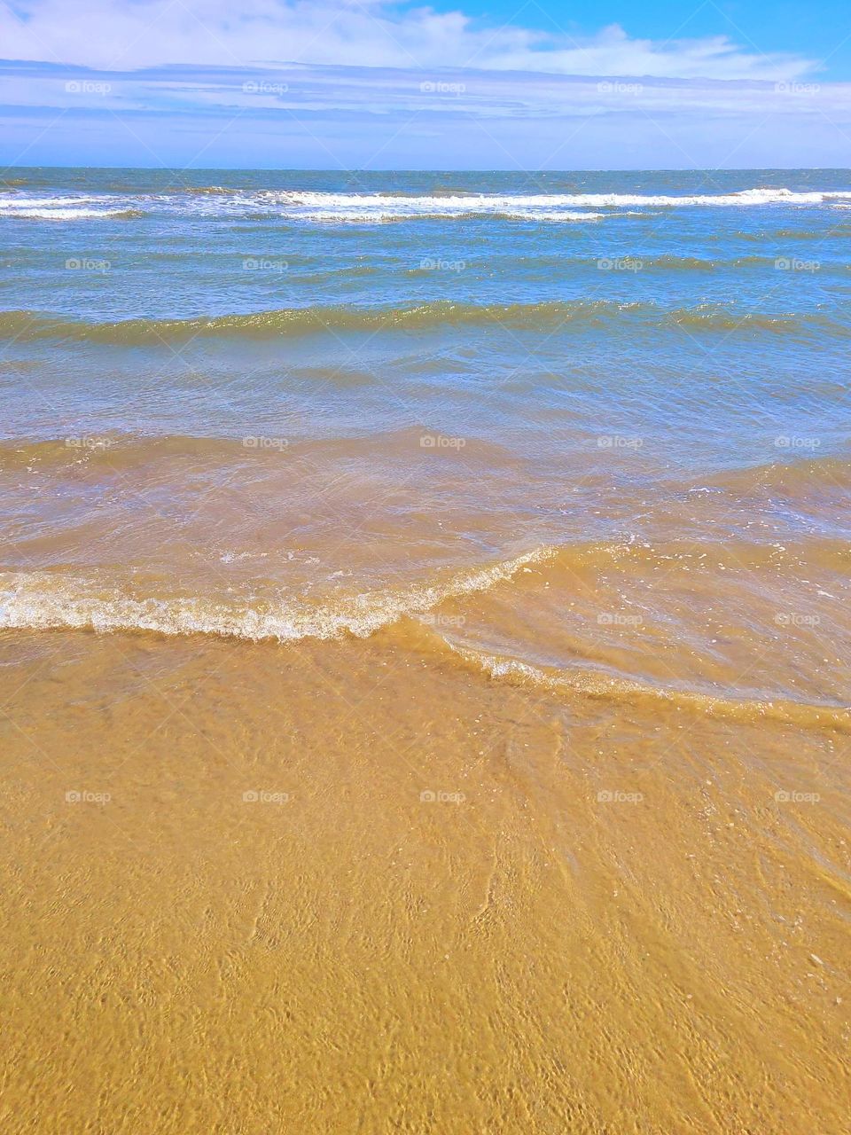 soft waves on the beach