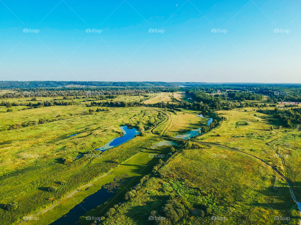 Russian landscape from the drone 