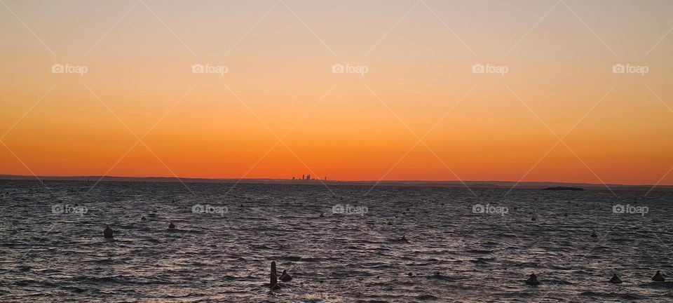 sunrise over Perth
